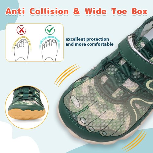 LeIsfIt Kids Sandals - Non-Slip Lightweight Water Shoes for Boys & Girls | Perfect for Beach & Hiking
