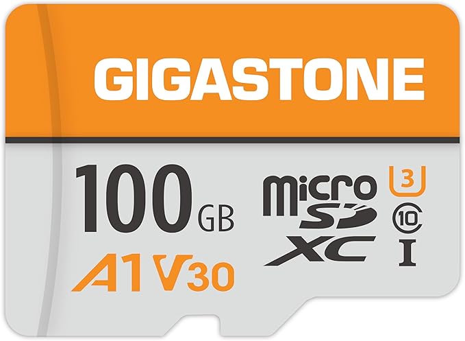 GIGASTONE 100GB Micro SD Card A1 V30, 4K Video Recording, Compatible