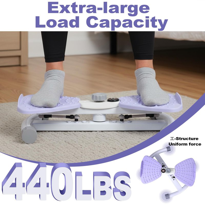Reinforced Structure Waist Twister Machine Exercise, Ab Twist Board 440 lbs Weight Capacity for Slim Waist and Core, with Smart LED Digital Display Track Time, Reps, Calories for Women (Lavender)