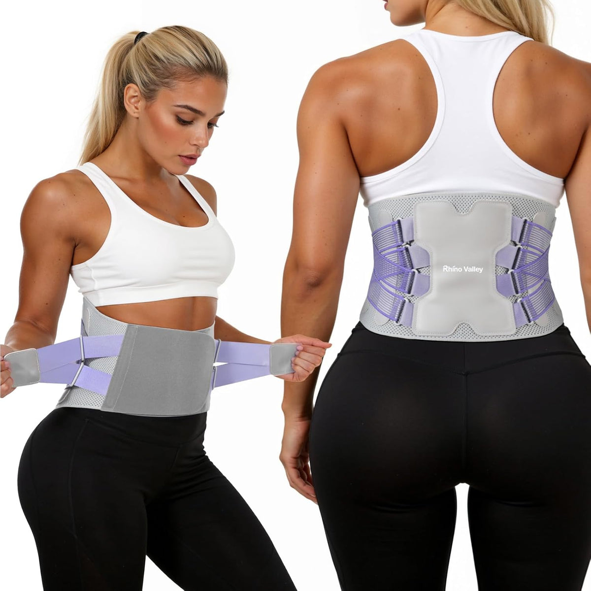 Skiennix Back Brace for Women - Adjustable Lumbar Support Belt for Pain Relief | Ergonomic Design, Medium