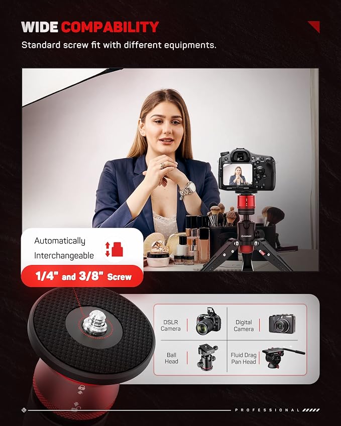 IFOOTAGE Monopod Base Cobra 3 Base, Aluminum Desktop Mini Tripod