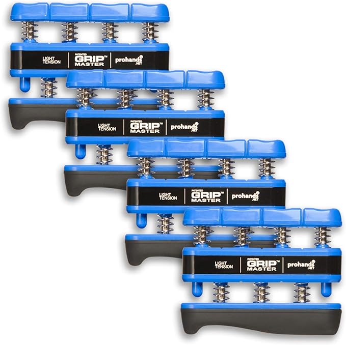 Prohands Gripmaster Hand Exerciser, Finger Exerciser (Hand Grip Strengthener), Spring-Loaded, Finger-Piston System, Isolate & Exercise Each Finger