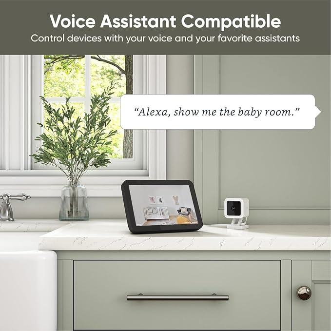 Cam V3 Smart Home Security Camera, Indoor/Outdoor Use, IP65-Rated 1080p Plug-in