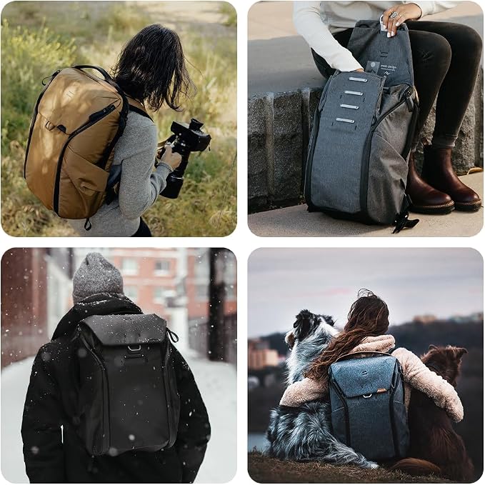 Peak Design Everyday Backpack 30L, MagLatch Top, Dual Side Access, FlexFold