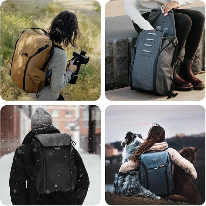 Peak Design Everyday Backpack 30L, MagLatch Top, Dual Side Access, FlexFold