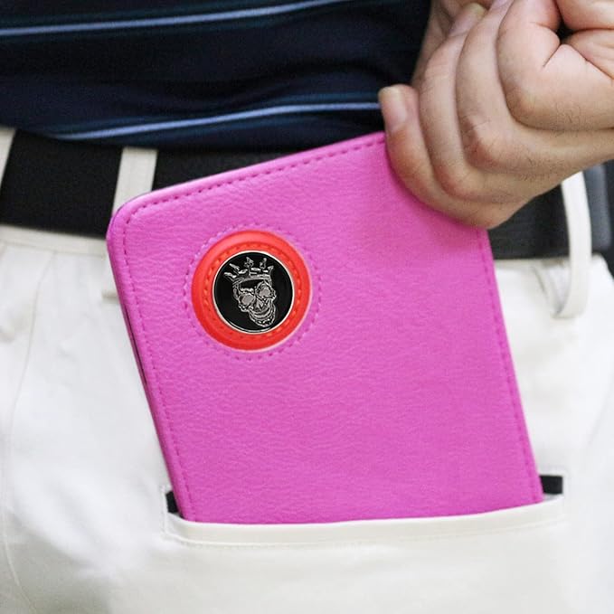 Golf Scorecard Holder Yardage Book Cover with Golf Ball Marker and A Free Pencil 4.5 × 7.5 inches Multi-Color
