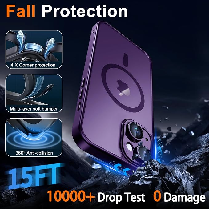 for iPhone 14 Case with Privacy Screen Protector and Camera Protection