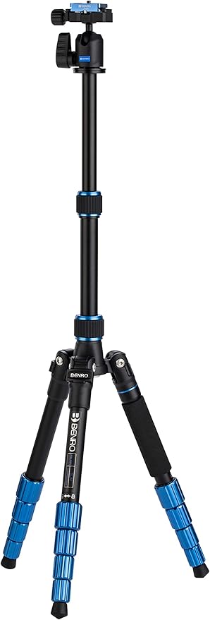 Benro Slim Travel Aluminum Tripod Kit – Lightweight 5-Section Tripod