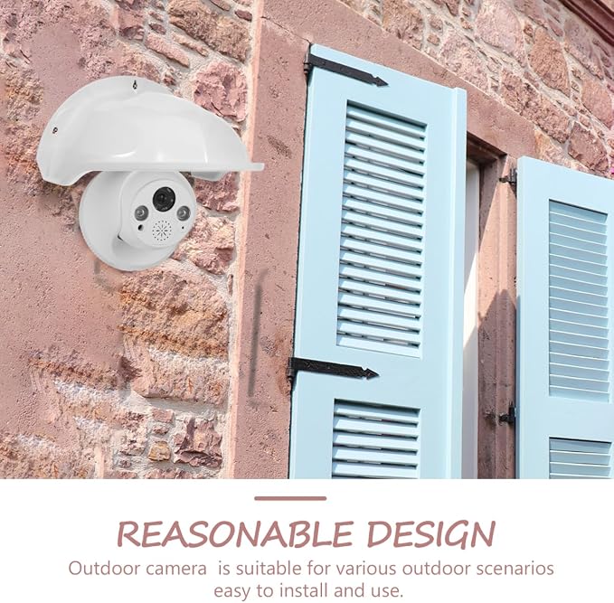 HOMSFOU Outdoor Camera Cover Weatherproof Sun Rain Shield Protective Housing