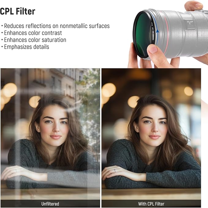 NEEWER 77mm UV/CPL/ND Lens Filter Kit