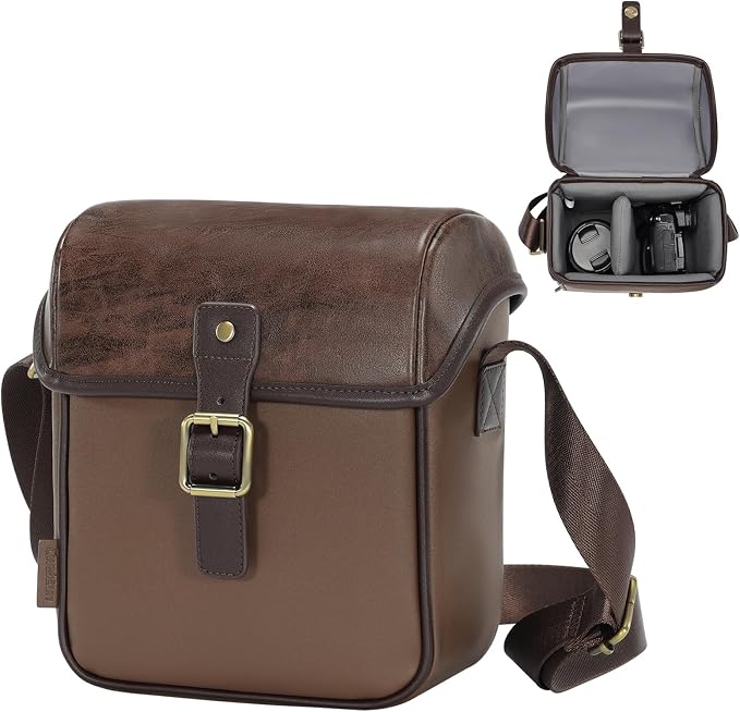 Cwatcun Camera Sling Bag PU Leather