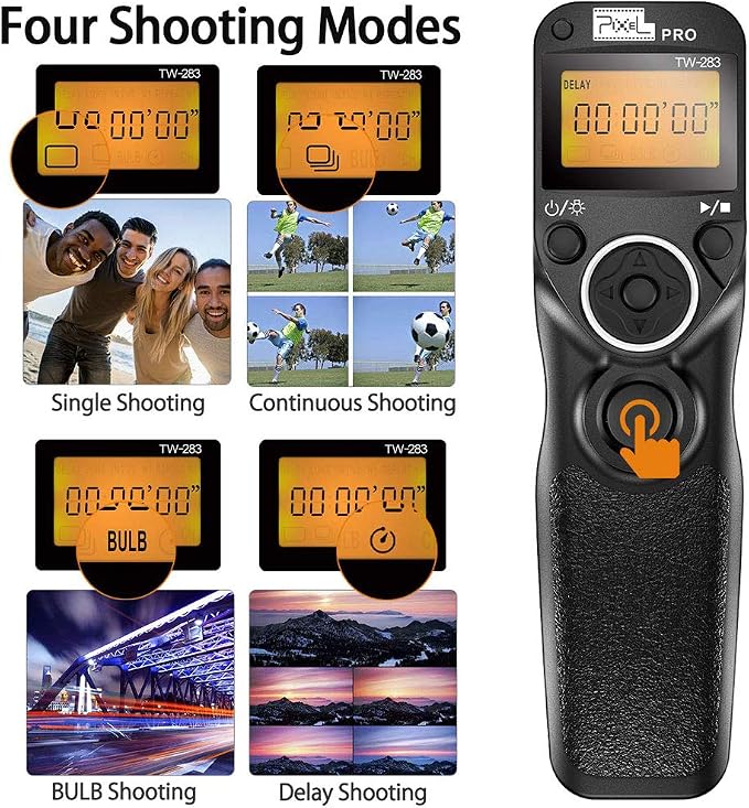 Remote Control Compatible for Sony, Pixel Wireless Shutter Release Cable TW-283
