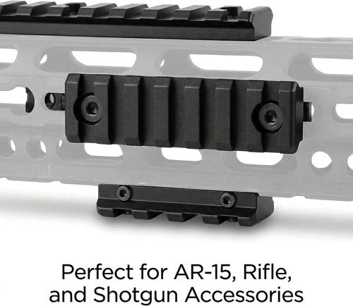 GOTICAL Keymod Picatinny/Weaver Rail System - 7 Slots HandGuard Mount | Black Matte, Set of 2