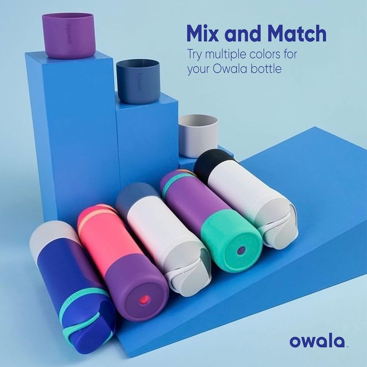 Owala Silicone Boot - Anti-Slip Protective Sleeve for 32 Oz Stainless Steel Water Bottles - Black