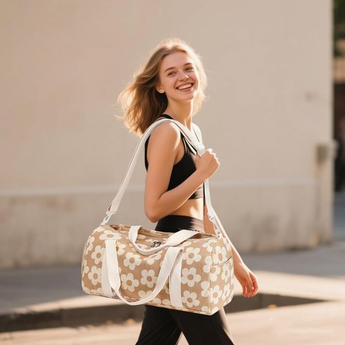 BLUBOON Duffle Bag - Cute Girls' Gym Bag with Shoe Compartment & Waterproof Design | Ideal for Travel