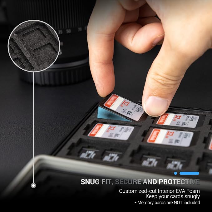 54 Slots Memory Card Case for 36 Micro SD and 18 SD Cards