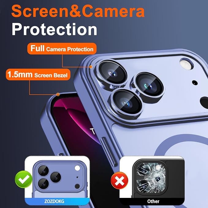 for iPhone 17 Pro Case with Privacy Screen Protector and Camera Protection
