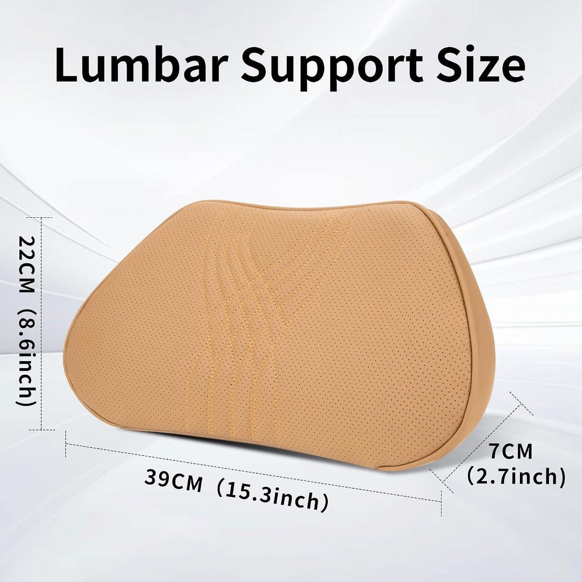 Lumbar Support Pillow for Car Seat, Office, Palomino Brown, 1PC