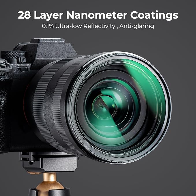 K&F CONCEPT 58mm Ultra-Low Reflectivity MCUV Lens Protection Filter 28