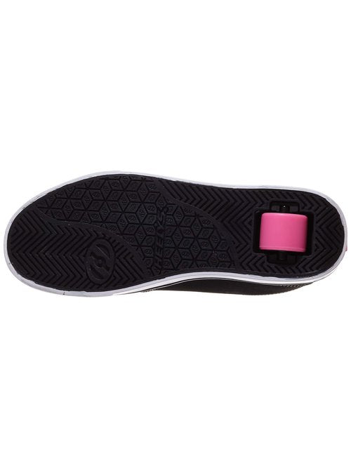 HEELYS Girl's Pro 20 Skate Shoe, Black/White/Pink, 4 Big Kid, 5 Women's, Medium