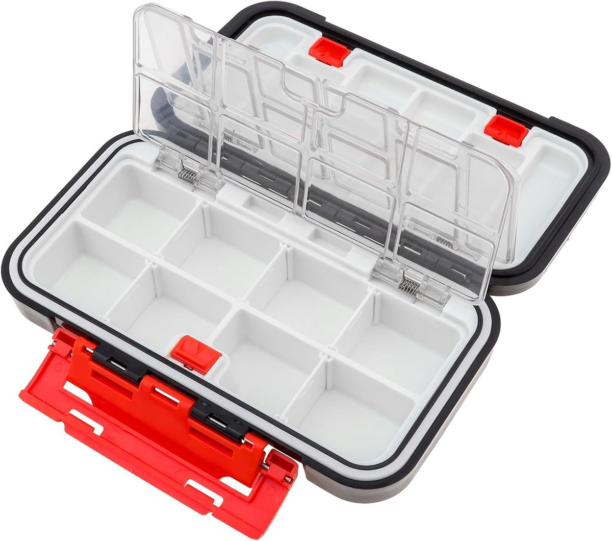 OriGlam Fishing Tackle Storage Box - Double-Sided Waterproof Design | 16 Compartments for Lures (Black)
