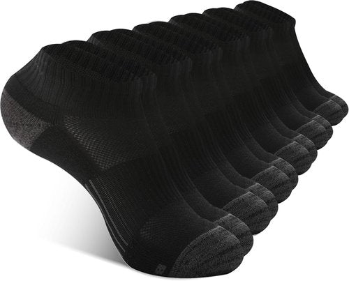 BAMBOO COOL Women's Athletic Ankle Socks - Anti-Odor, Moisture-Wicking, Cushioned | 5/6 Pairs