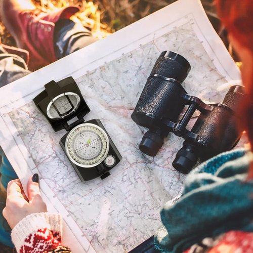 INMAKER Compass - Luminous Hiking Compass with Survival Whistle | Perfect Gift for Kids & Outdoor Adventures