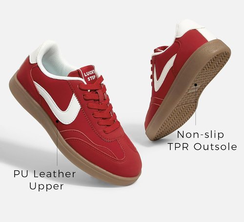 LUCKY STEP Women's Retro Fashion Sneakers - Classic Casual Walking Shoes for Comfort & Style