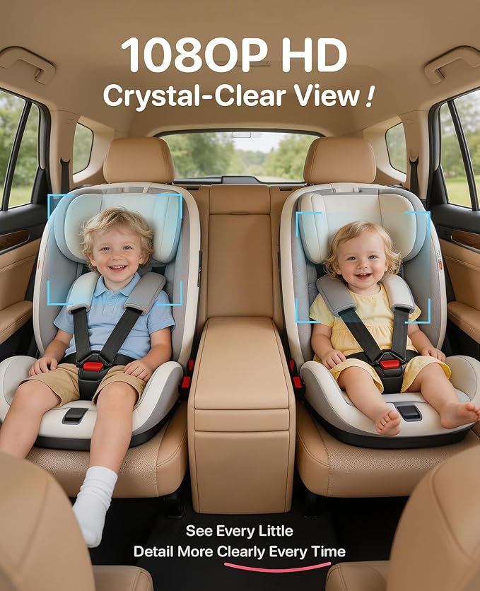 Luckview BM5 MAX 1080P HD Dual Baby Car Camera