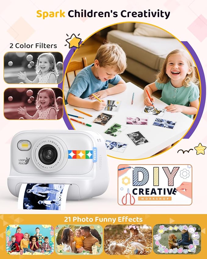 Kids Color Instant Print Camera – Kids Camera
