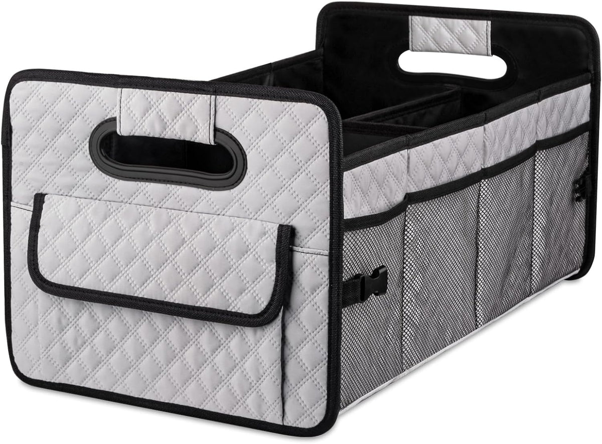 Car Trunk Organizer for SUV, Collapsible Car Storage Organizer Light Grey