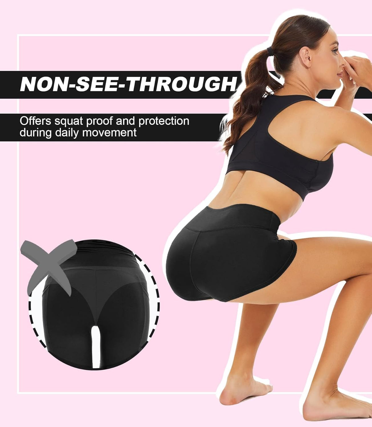 TNNZEET Biker Shorts for Women - High Waisted Tummy Control | 8"/5"/3" Spandex Workout & Yoga Shorts