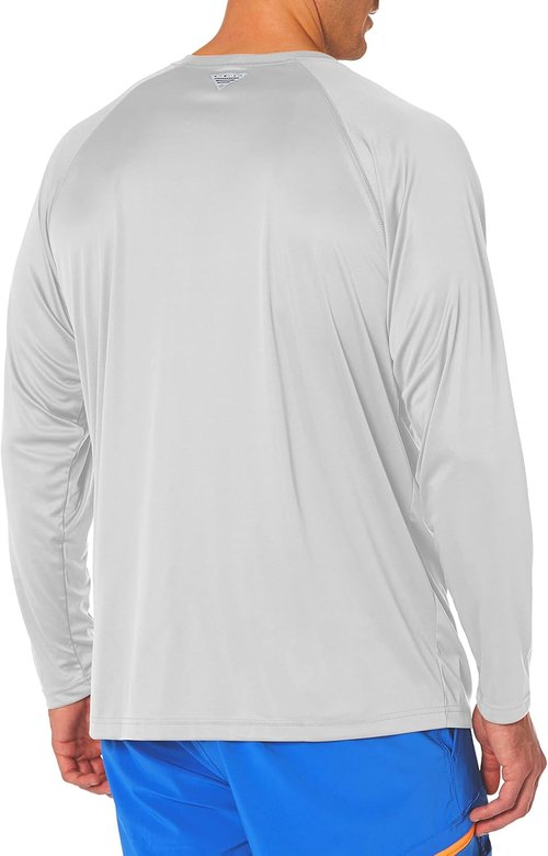 Columbia Men's PFG Terminal Tackle Long Sleeve Fishing Shirt - Quick-Dry, Lightweight, Blue