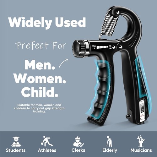 HiKeep Grip Strength Trainer - Forearm & Hand Strengthener (2 Pack) | Enhance Grip Power & Endurance
