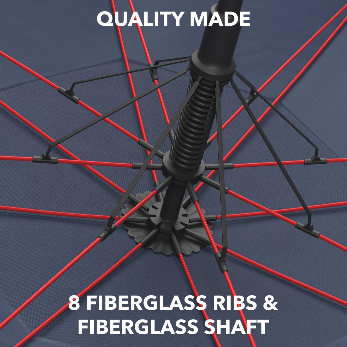 Repel Umbrella | Extra Large Windproof Golf Umbrella - 60" Wide Vented Canopy for 2 People