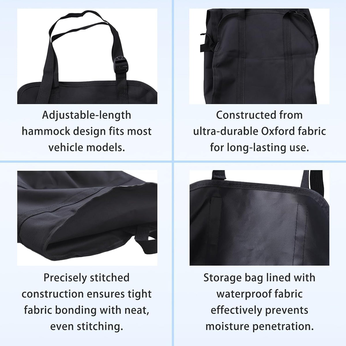 Car Seat Organizer, Collapsible Hammock Back Seat Storage Bag | Foldable Car Hanging Multifunctional Shopping Shoulder Bag,Reusable Tote with Drawstrings, Large Capacity for Car,Truck,SUV