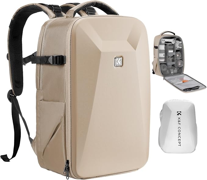 K&F CONCEPT Camera Backpack, Hardshell Photography DSLR Camera Bag