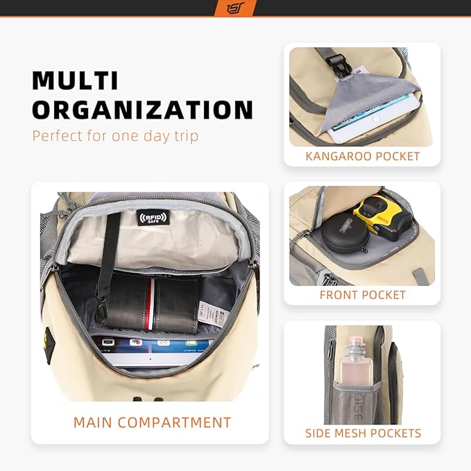 SKYSPER Sling Bag RFID Crossbody Sling Backpack Cross Body Shoulder Bag Travel