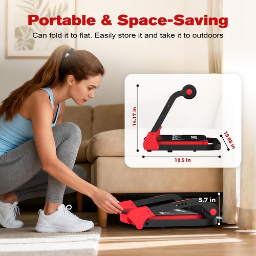 DERACY Sit Up Exercise Equipment, Adjustable Ab Machine, Multi-Functional Sit Up Machine, Ab Workout Equipment, Ab Trainer Machine for Women Men (RED)