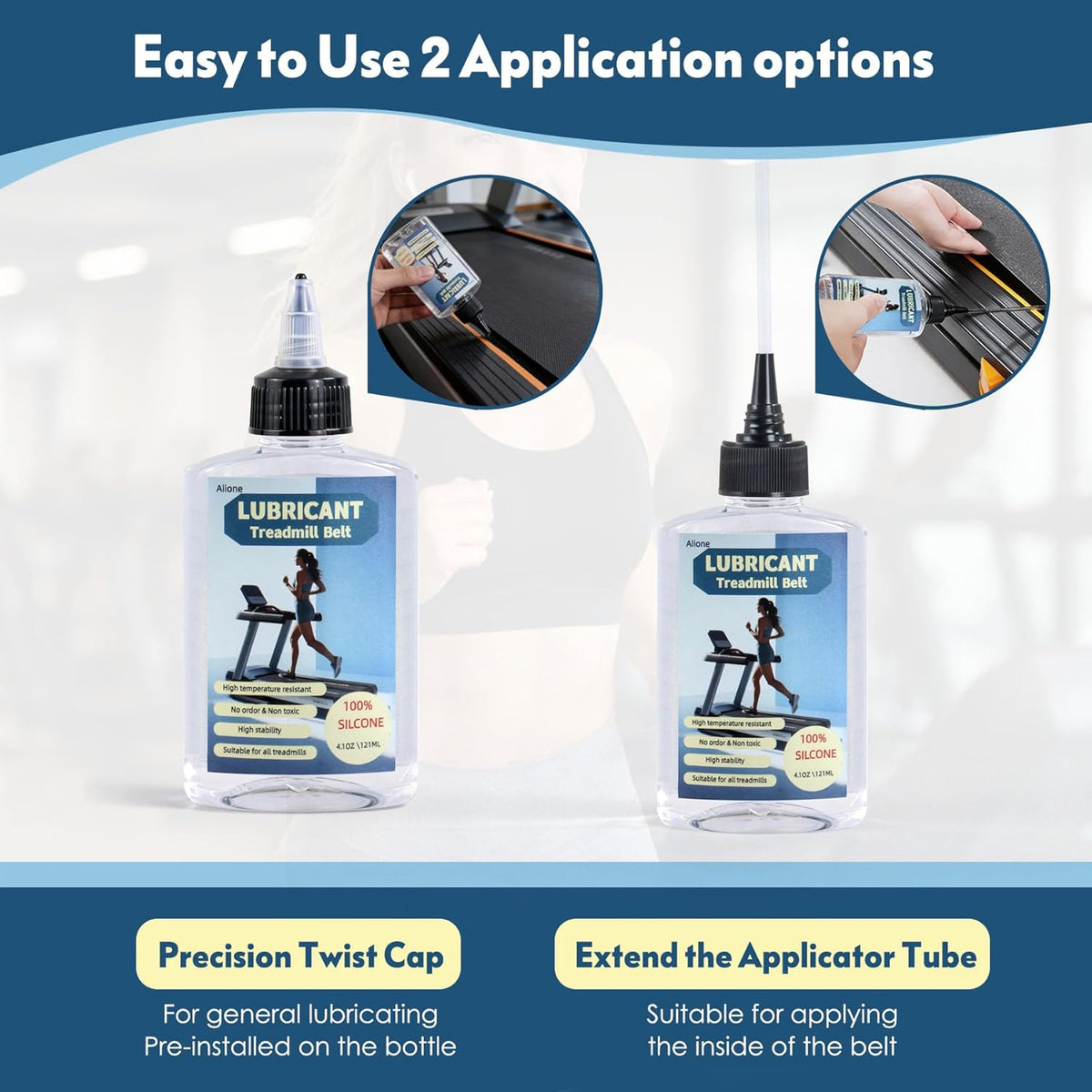 Skiennix Treadmill Belt Lube - Premium 100% Pure Silicone, High Temperature Resistant, Easy Application Tube