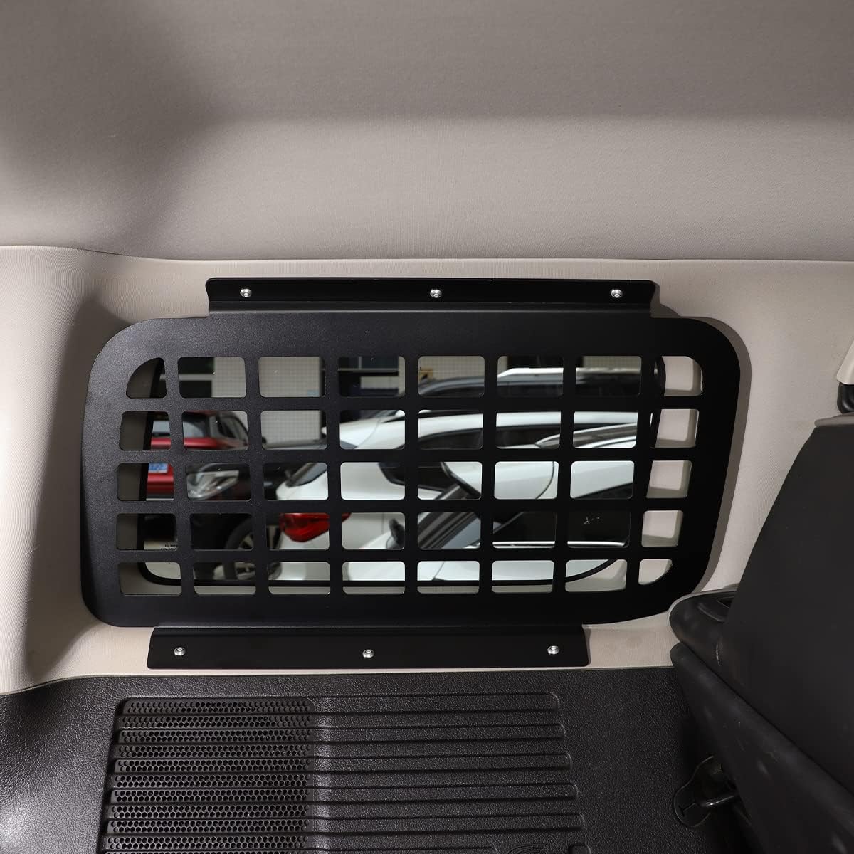 Rear Window Molle Panel for Hummer H3 2005-2009 Modular Storage Panel System Rear Window Storage Panel Kit Rear Trunk Side Window Shelf Debris Rack Trunk Storage Panel Interior Luggage Storage Carrie