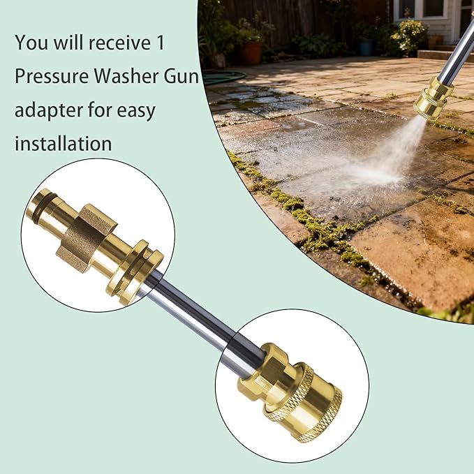1/4 Inch Quick Connectoris Suitable for Sun Joe Pressure Washer Accessories SPX200 SPX201E SPX205E-MAX SPX1500 SPX4003 SPX2500 SPX2598 SPX6000 Pressure Washer Adapter Suitable for Truper Hila 1600