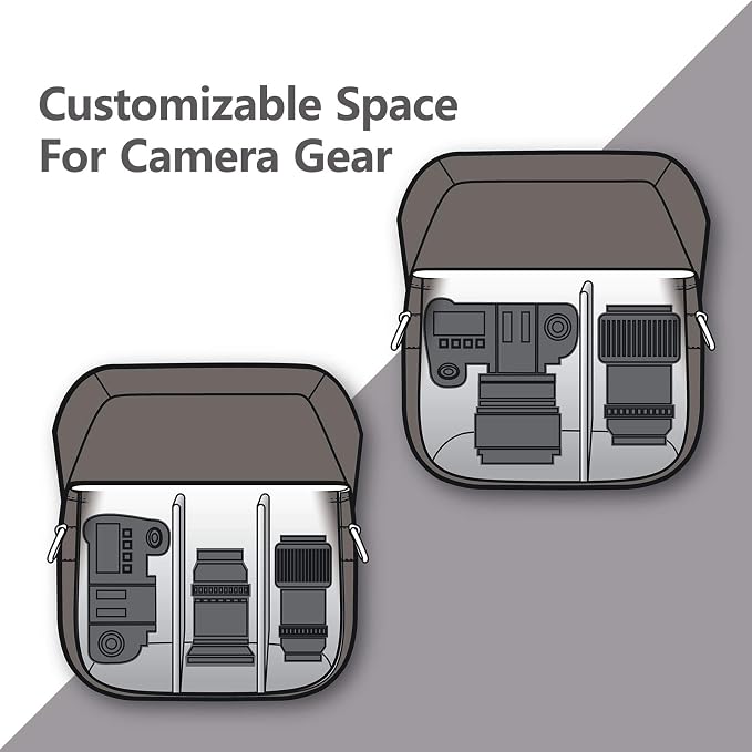 BAGSMART Camera Bag, SLR DSLR Canvas Crossbody Camera Case, Compact Camera