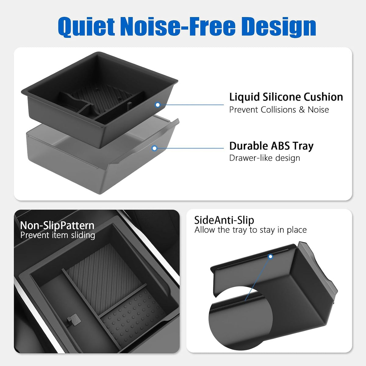 5PCS Center Console Organizer for Tesla Model Y Juniper & Model 3 Highland
