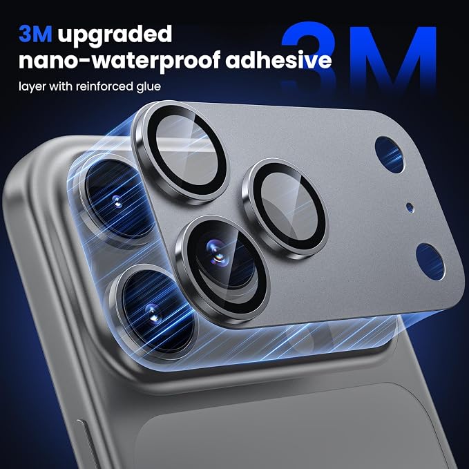 WSKEN for iPhone 17 Pro Camera Lens Protector, Metal Aluminum Alloy Tempered