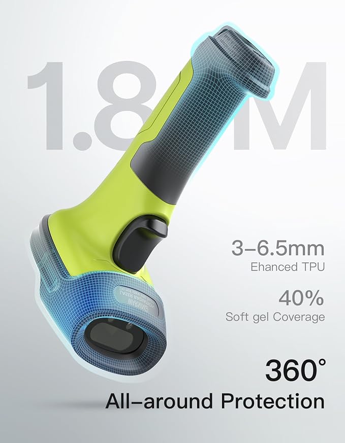 Inateck 2D Barcode Scanner, Wireless Bluetooth QR Code Scanner