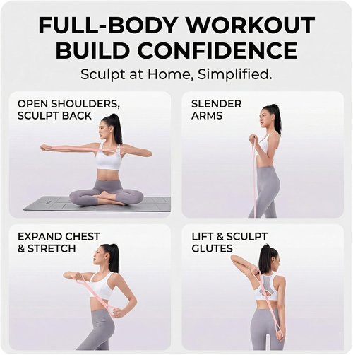 Lexi Figure 8 Resistance Band - 20-25 Lb with Handles for Effective Arm, Back, Chest & Shoulder Workouts
