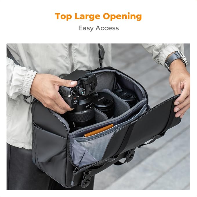 K&F CONCEPT Camera Sling Bag, Waterproof Crossbody Shoulder DSLR/SLR/Mirrorless