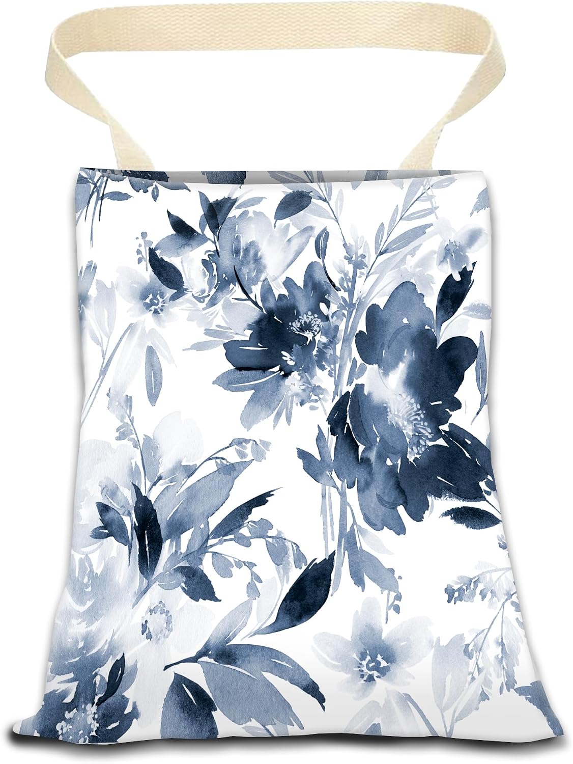 Hanging Car Trash Can Bag - Black & White Cowhide, Retro Design, Back Seat Organizer for Travel, Camping & Vehicle Accessories