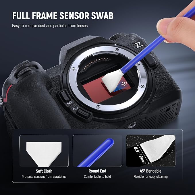 NEEWER 5 in 1 Camera Lens Cleaning Kit, 1x Lens Brush Pen + 1x Air Blower + 1x
